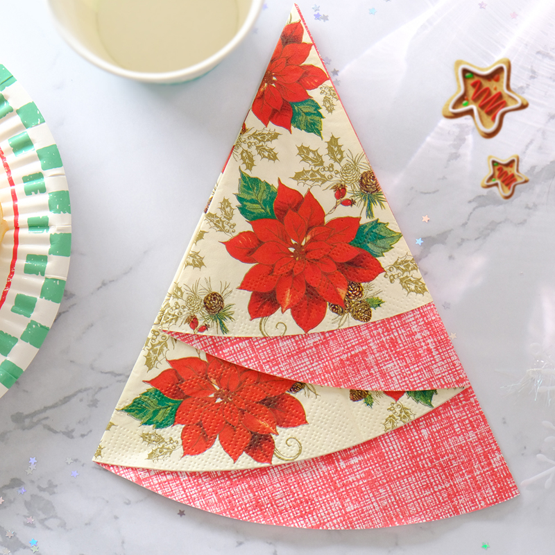 Christmas Tree Fold Paper Napkins